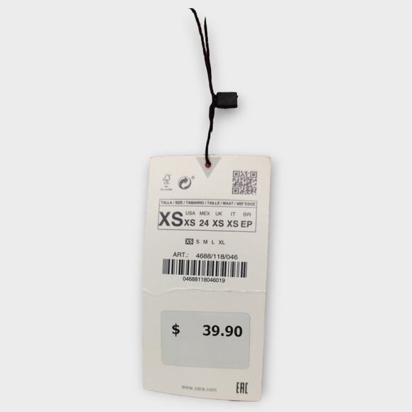 NEW With TAGS - Womens ZARA Pink White Flowered Spaghetti Strap BodySuit Size XS - Picture 2 of 4